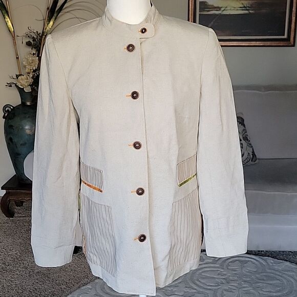 Harve Benard by Benard Holtzman Women's Linen Jacket Size US 8 - Picture 2 of 13
